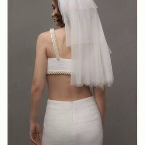 NWT Ivory Waterfall Fingertip Wedding/Bridal Veil